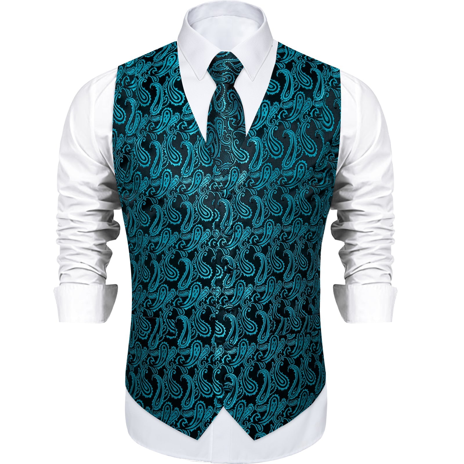 GentCrest Black Paisley Vest Set - Image 6
