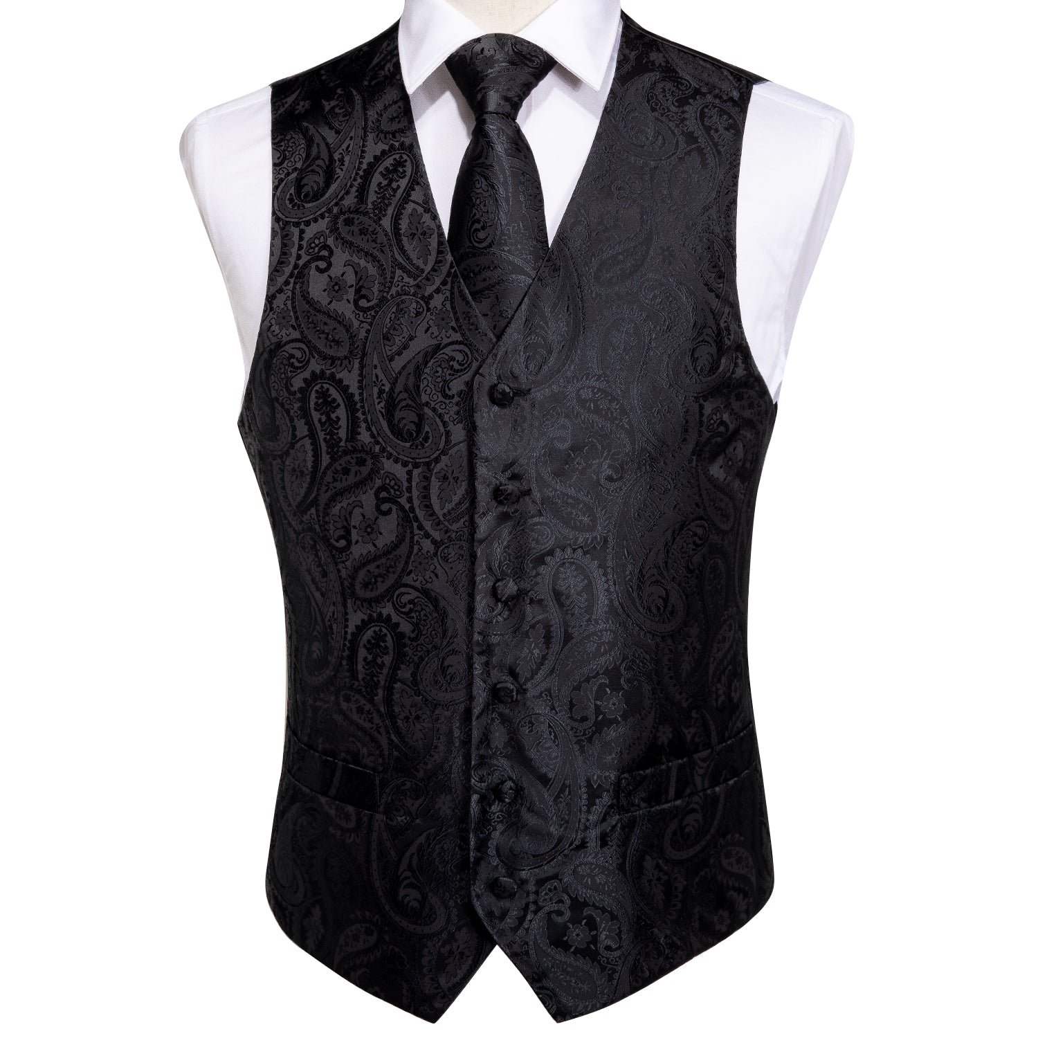 GentCrest Black Paisley Vest Set - Image 3