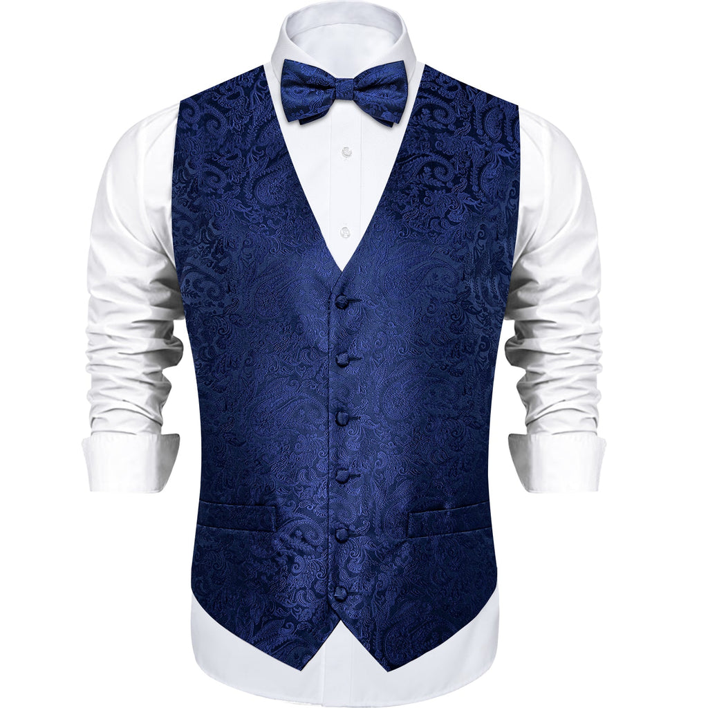 GentCrest Blue Paisley Vest Set - Image 1