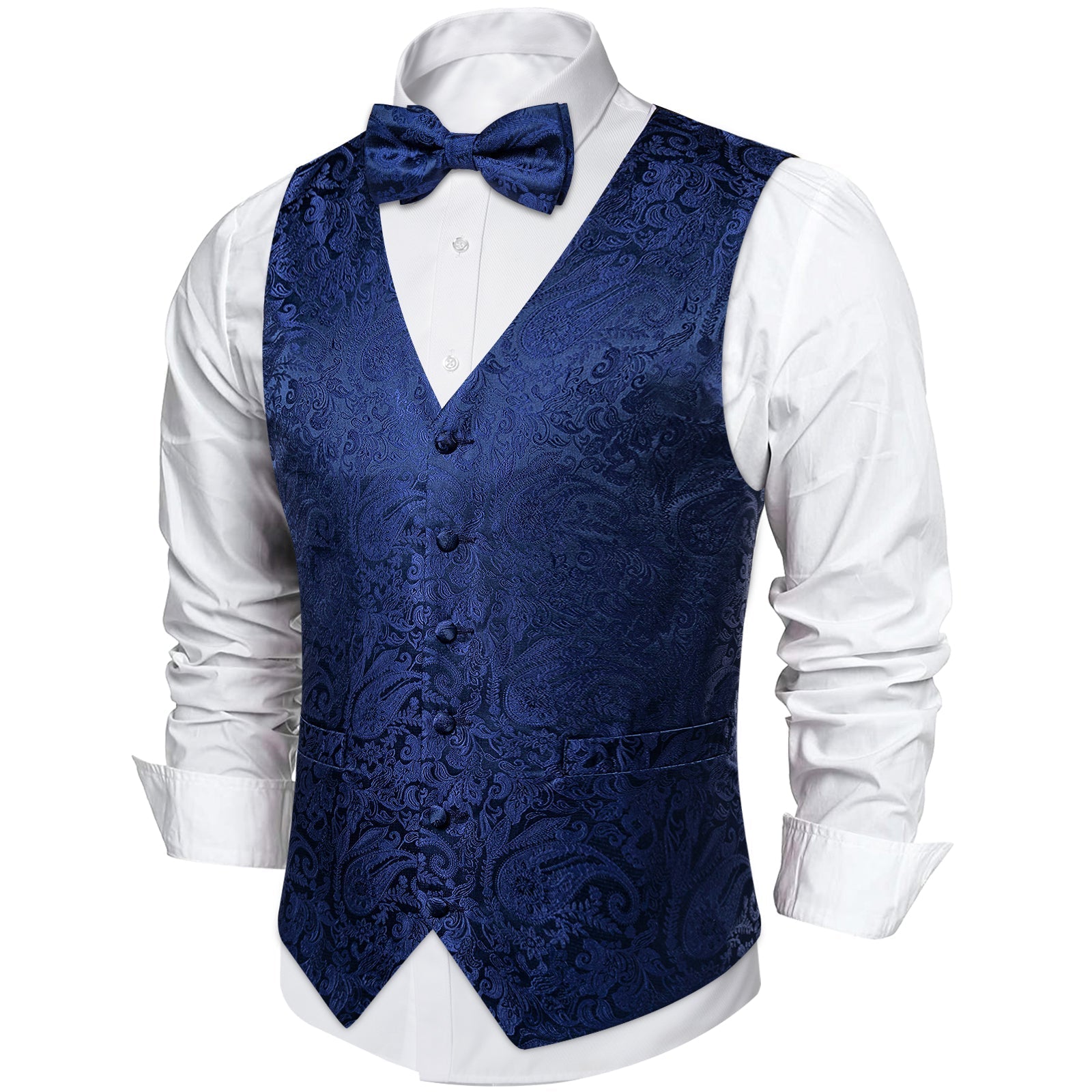 GentCrest Blue Paisley Vest Set - Image 2