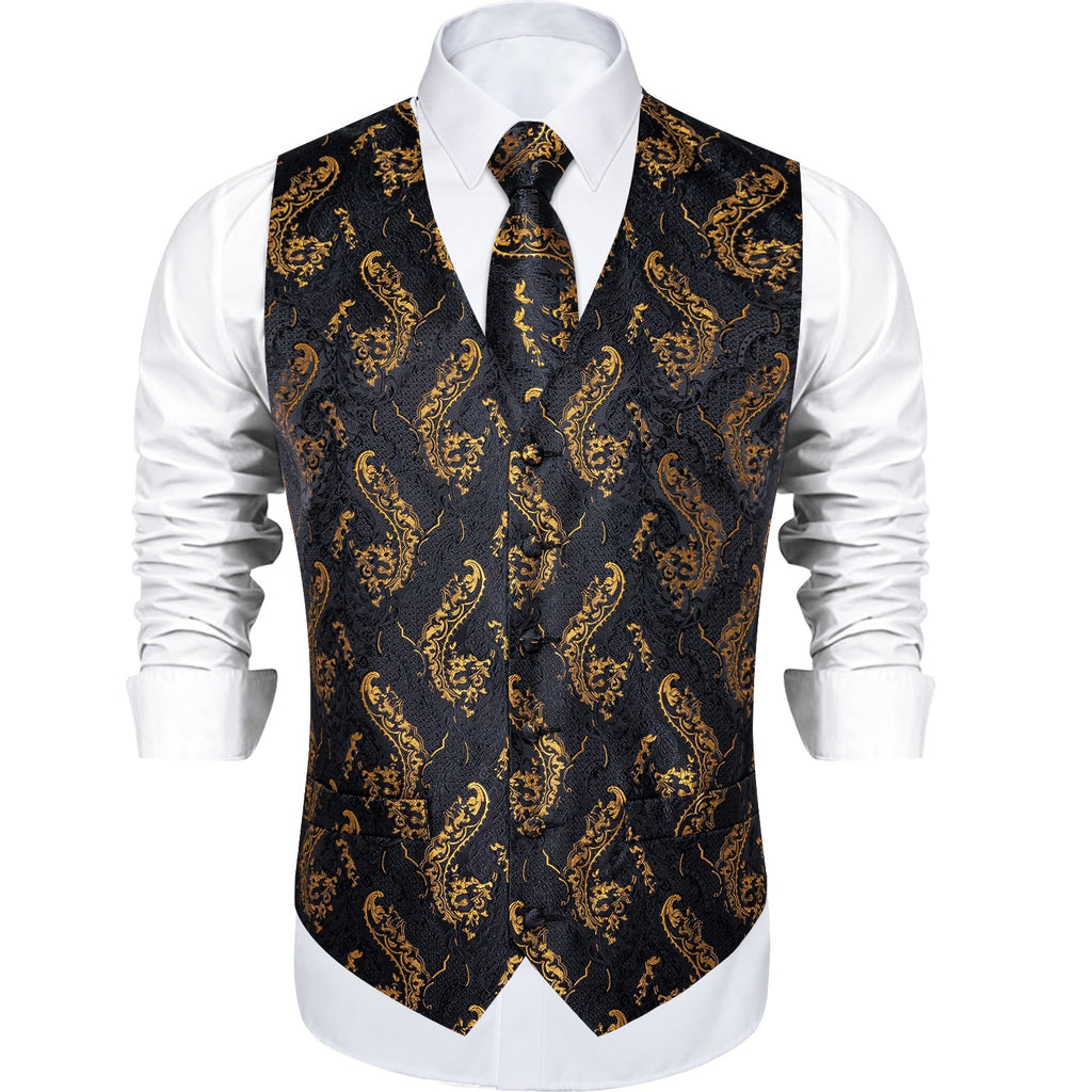 GentCrest Black Paisley Vest Set - Image 2