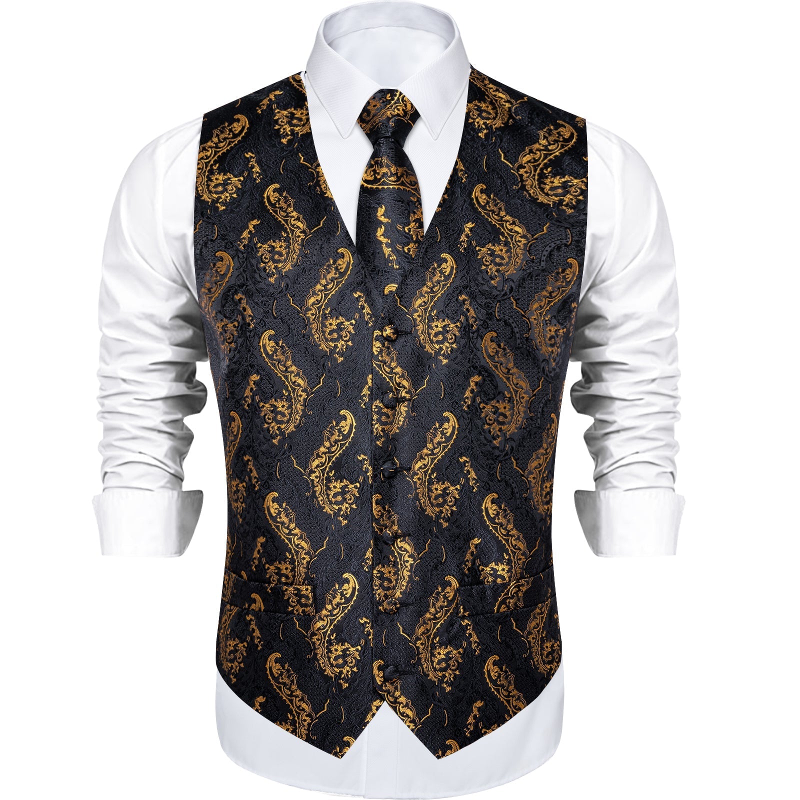 GentCrest Black Paisley Vest Set - Image 2