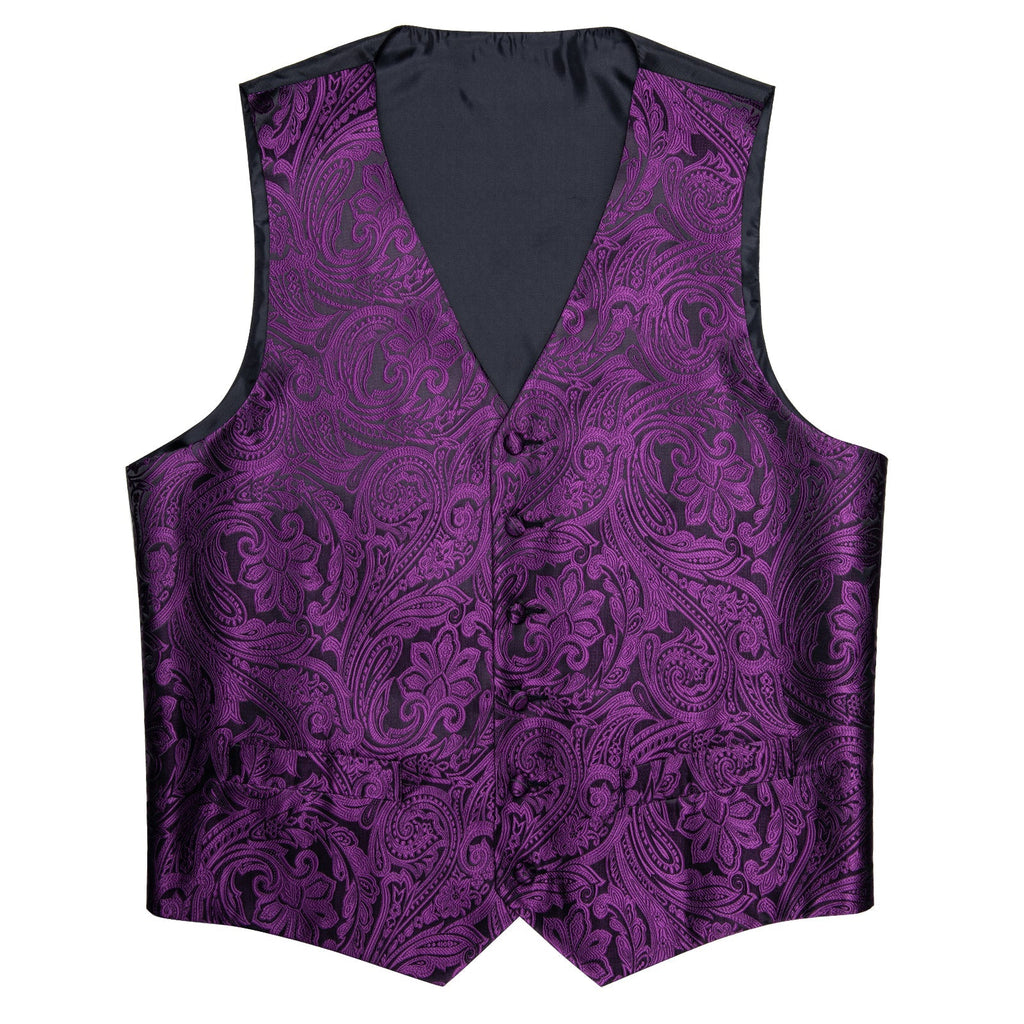 GentCrest Purple Paisley Vest Set - Image 4