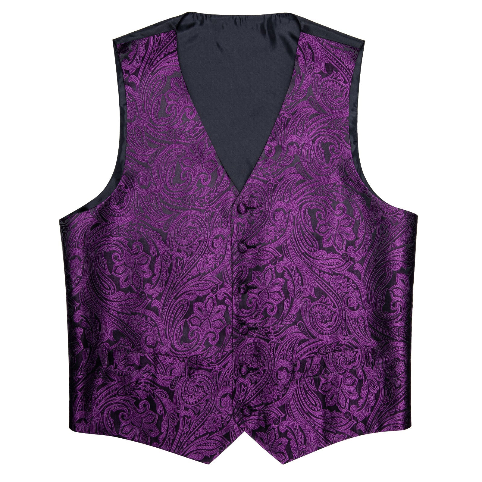 GentCrest Purple Paisley Vest Set - Image 4
