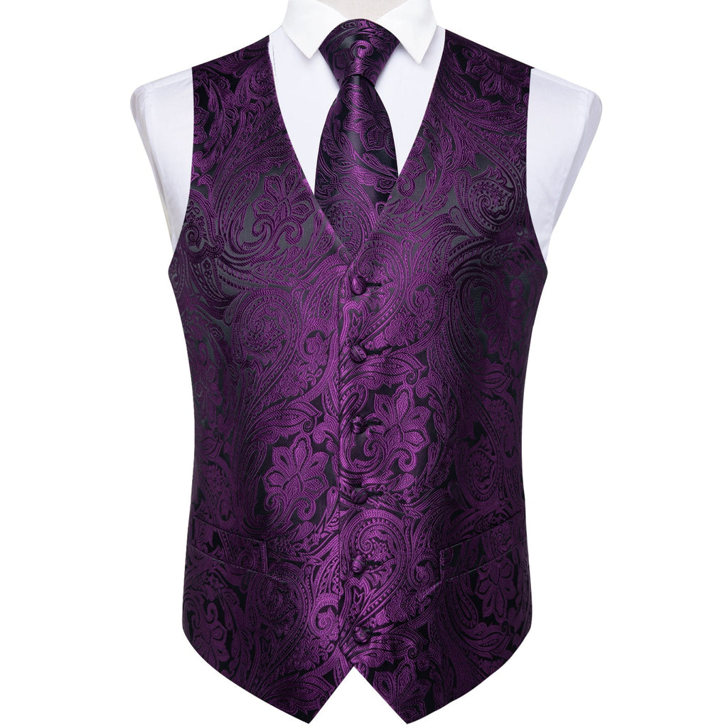 GentCrest Purple Paisley Vest Set - Image 5