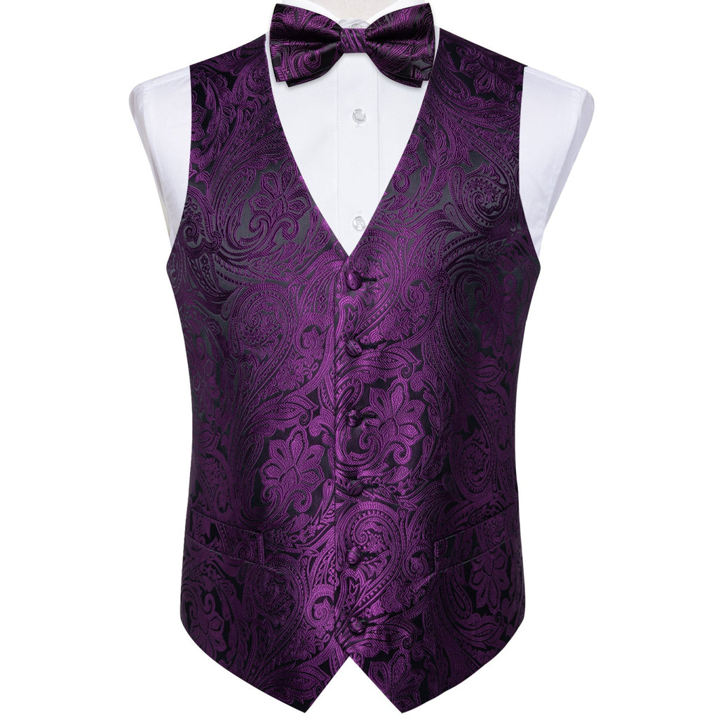 GentCrest Purple Paisley Vest Set - Image 2