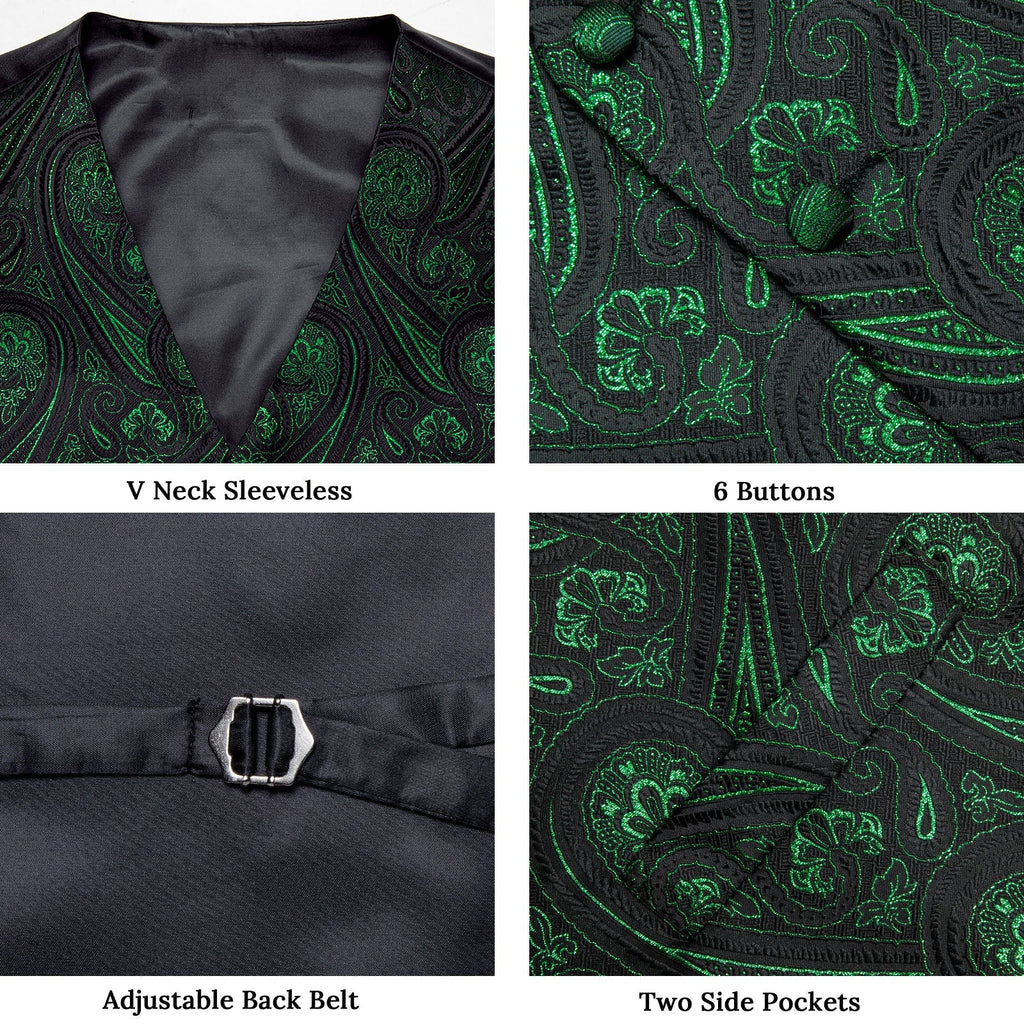 GentCrest Black Paisley Vest Set - Image 3