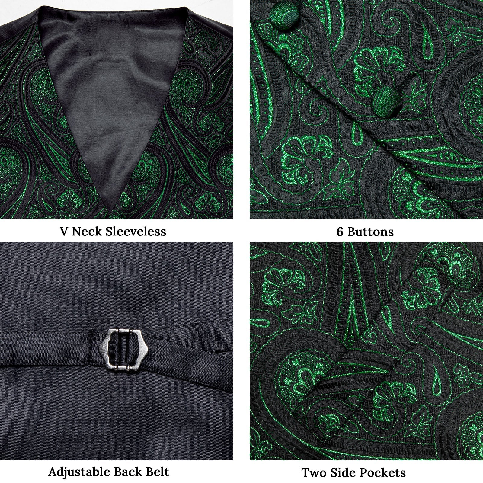 GentCrest Black Paisley Vest Set - Image 3