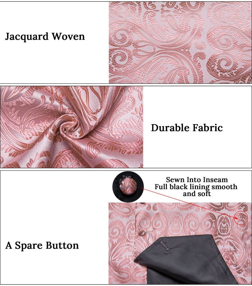 GentCrest Pink Paisley Vest Set - Image 8