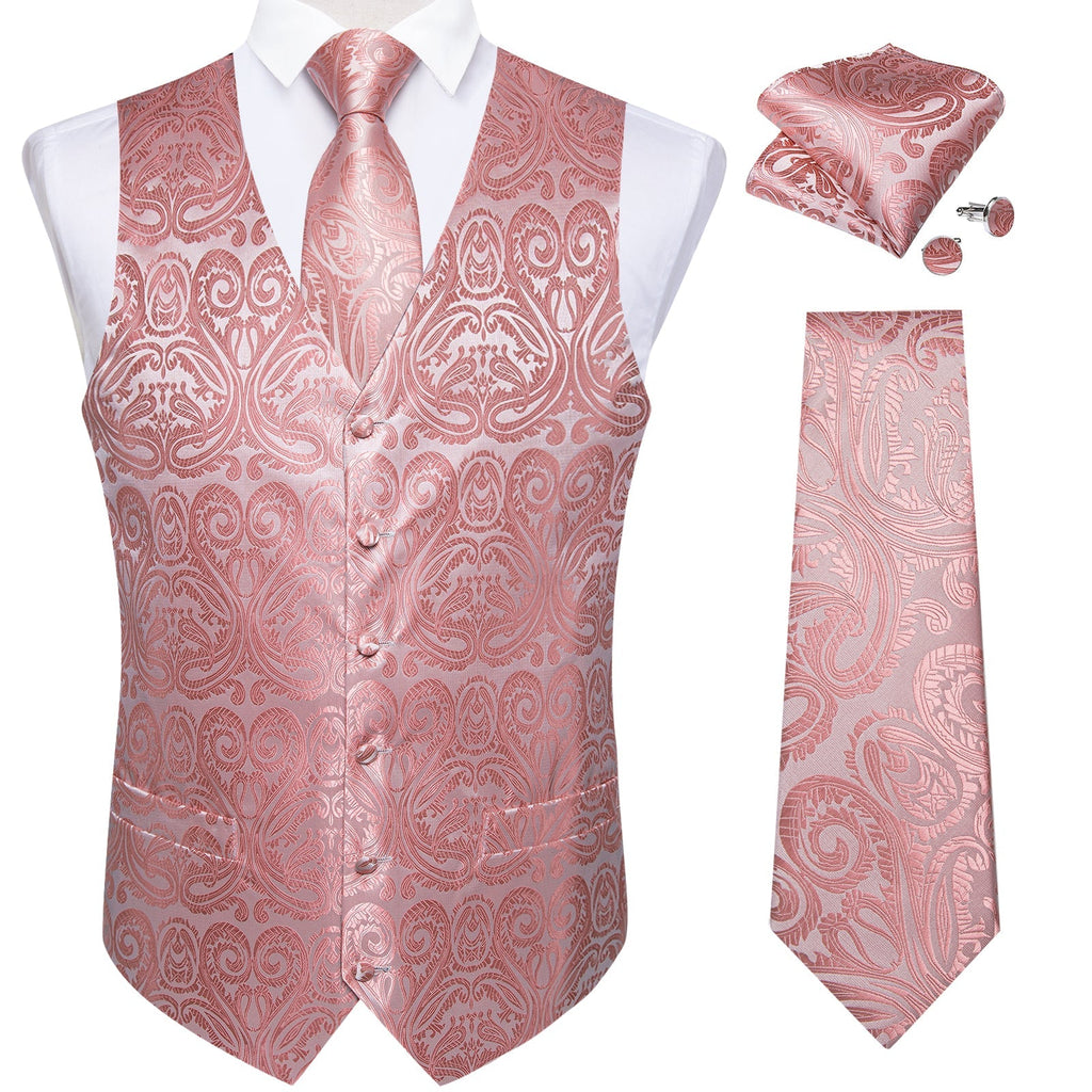 GentCrest Pink Paisley Vest Set - Image 3