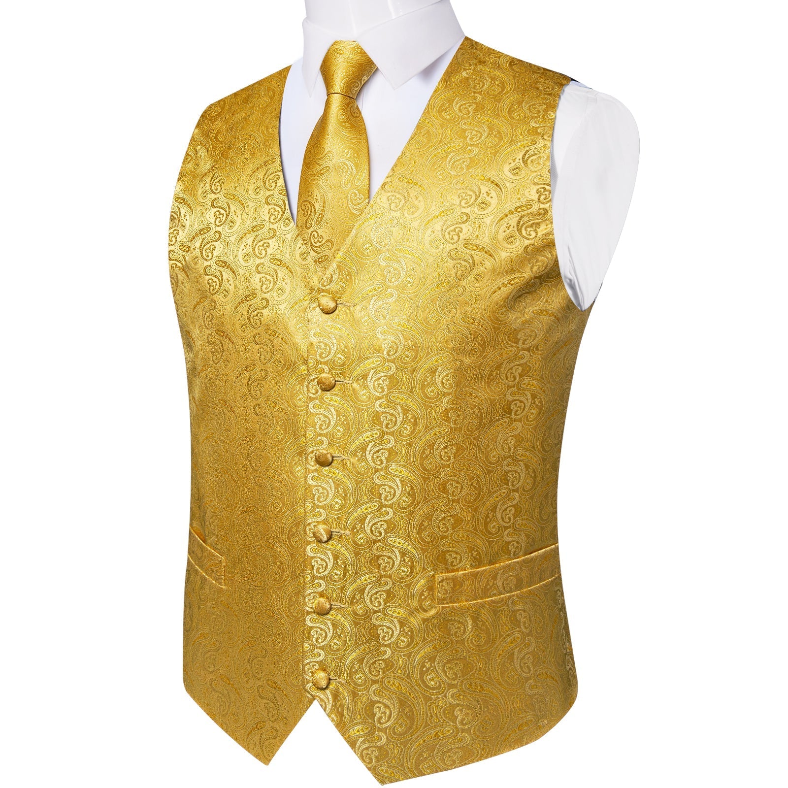 GentCrest Gold Paisley Vest Set - Image 9