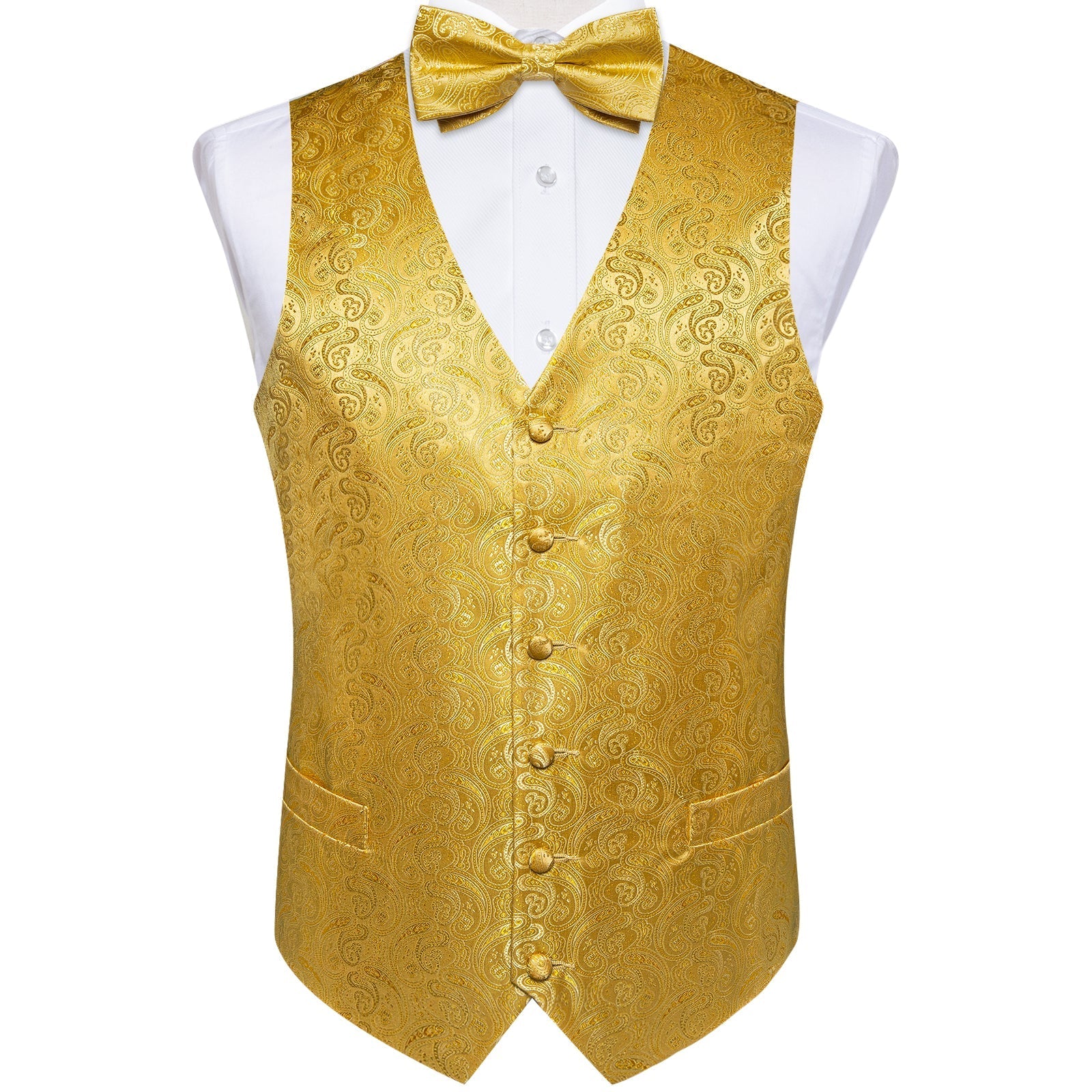 GentCrest Gold Paisley Vest Set - Image 3