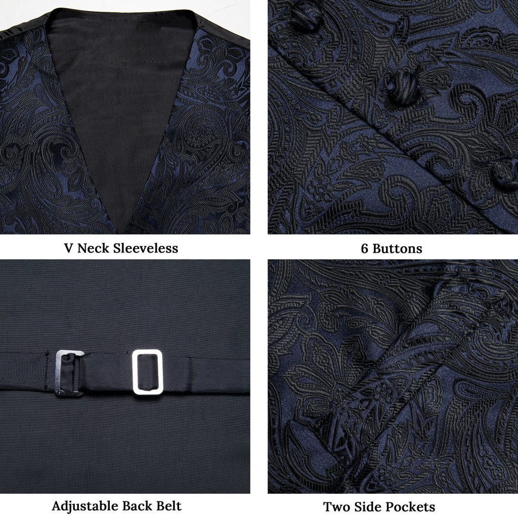 GentCrest Black Paisley Vest Set - Image 4