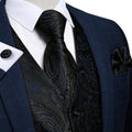 GentCrest Black Paisley Vest Set - Image 1