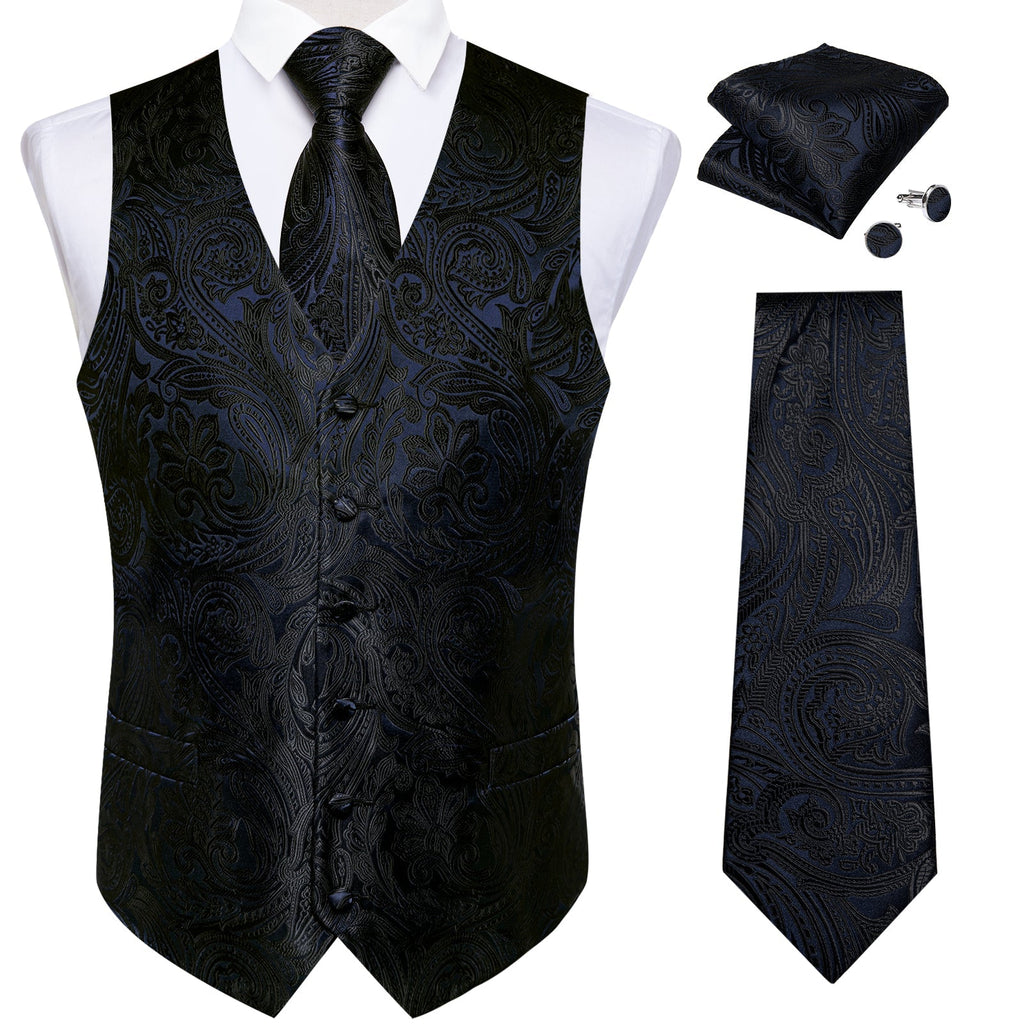 GentCrest Black Paisley Vest Set - Image 3