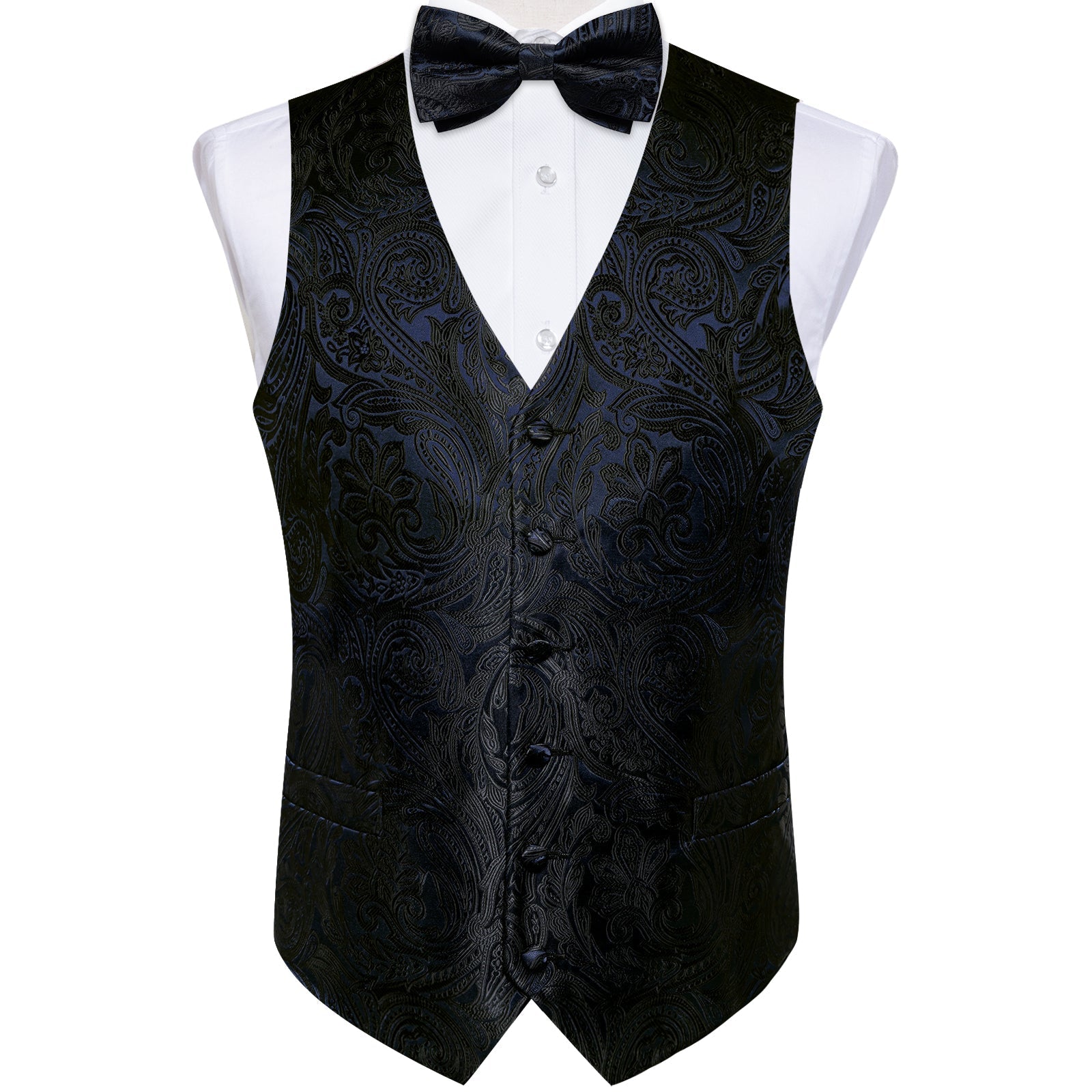 GentCrest Black Paisley Vest Set - Image 2