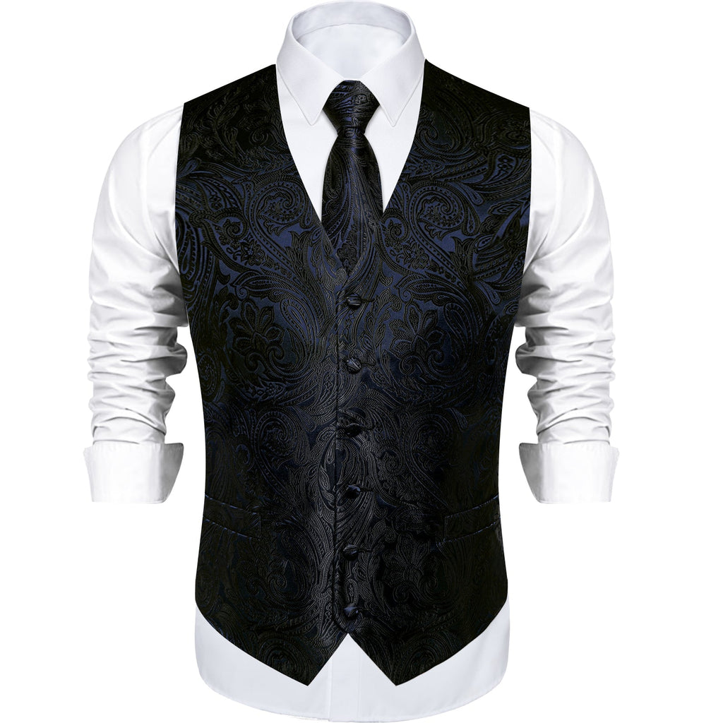 GentCrest Black Paisley Vest Set - Image 2