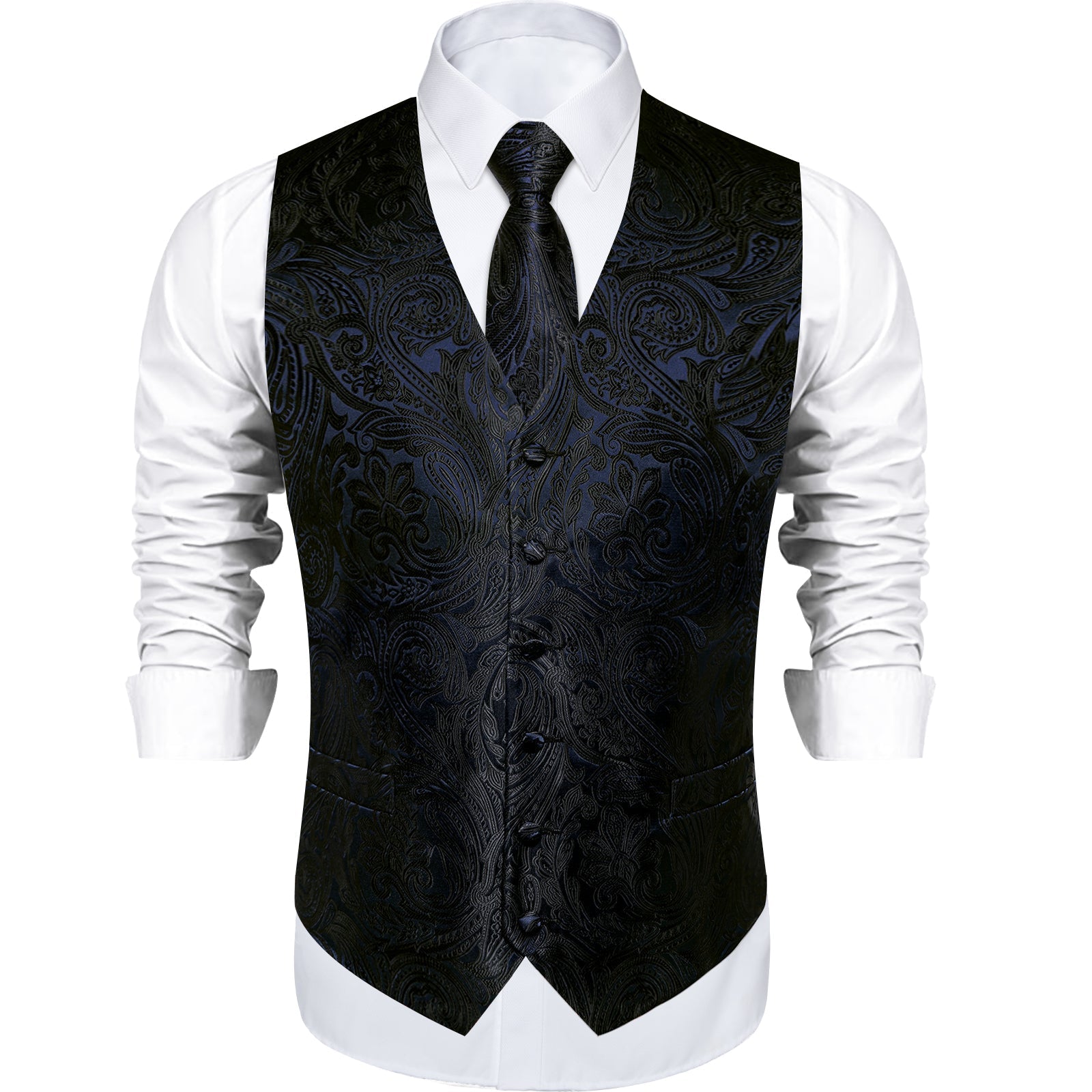 GentCrest Black Paisley Vest Set - Image 2
