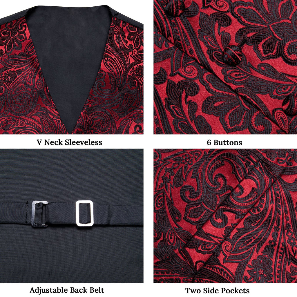 GentCrest Black Paisley Vest Set - Image 6