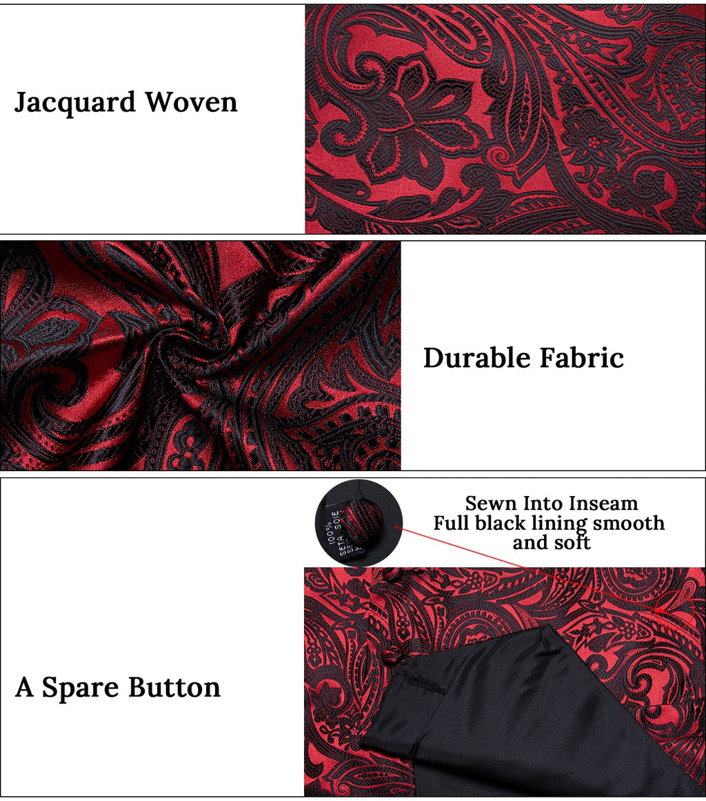 GentCrest Black Paisley Vest Set - Image 5