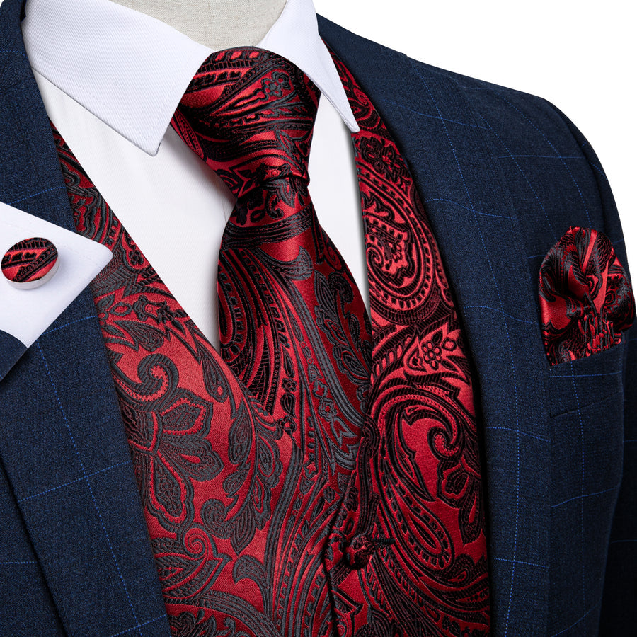 GentCrest Black Paisley Vest Set - Image 1