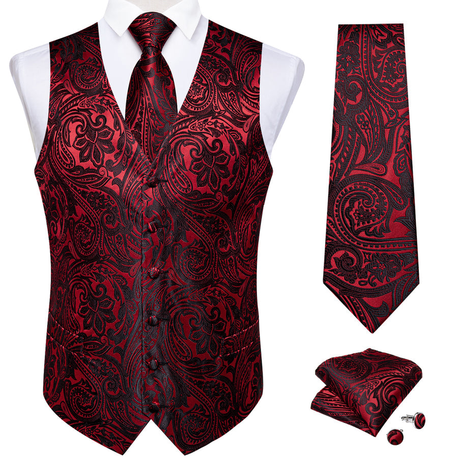 GentCrest Black Paisley Vest Set - Image 4