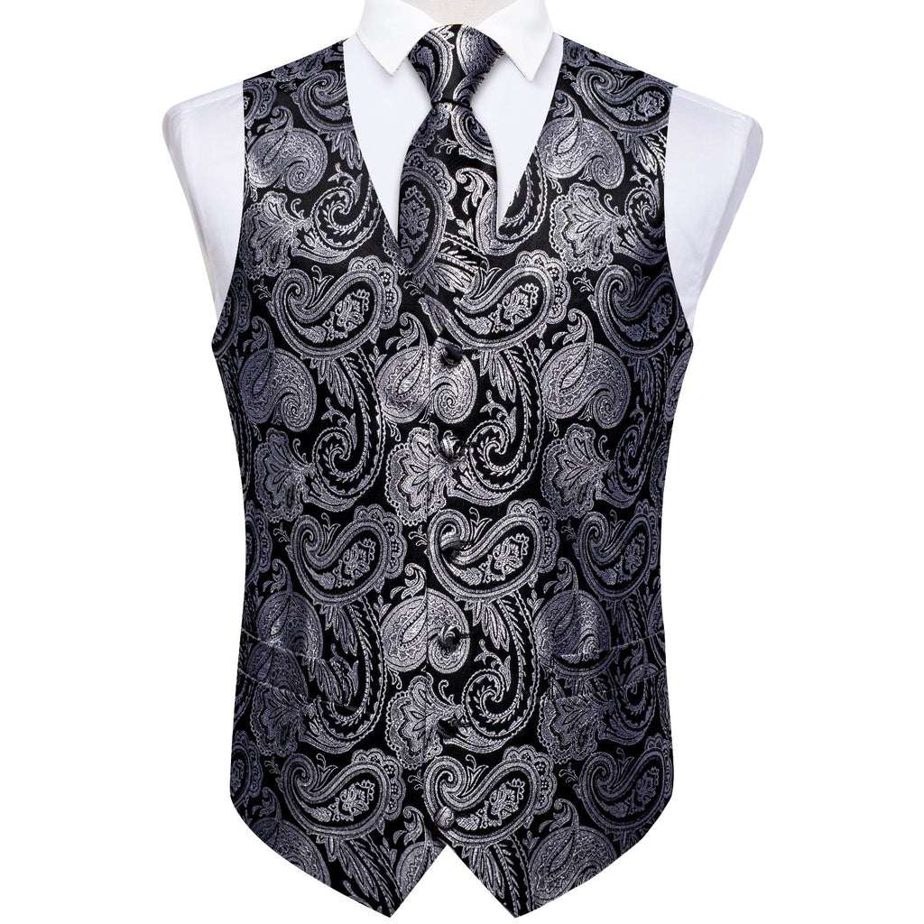GentCrest Black Paisley Vest Set - Image 2