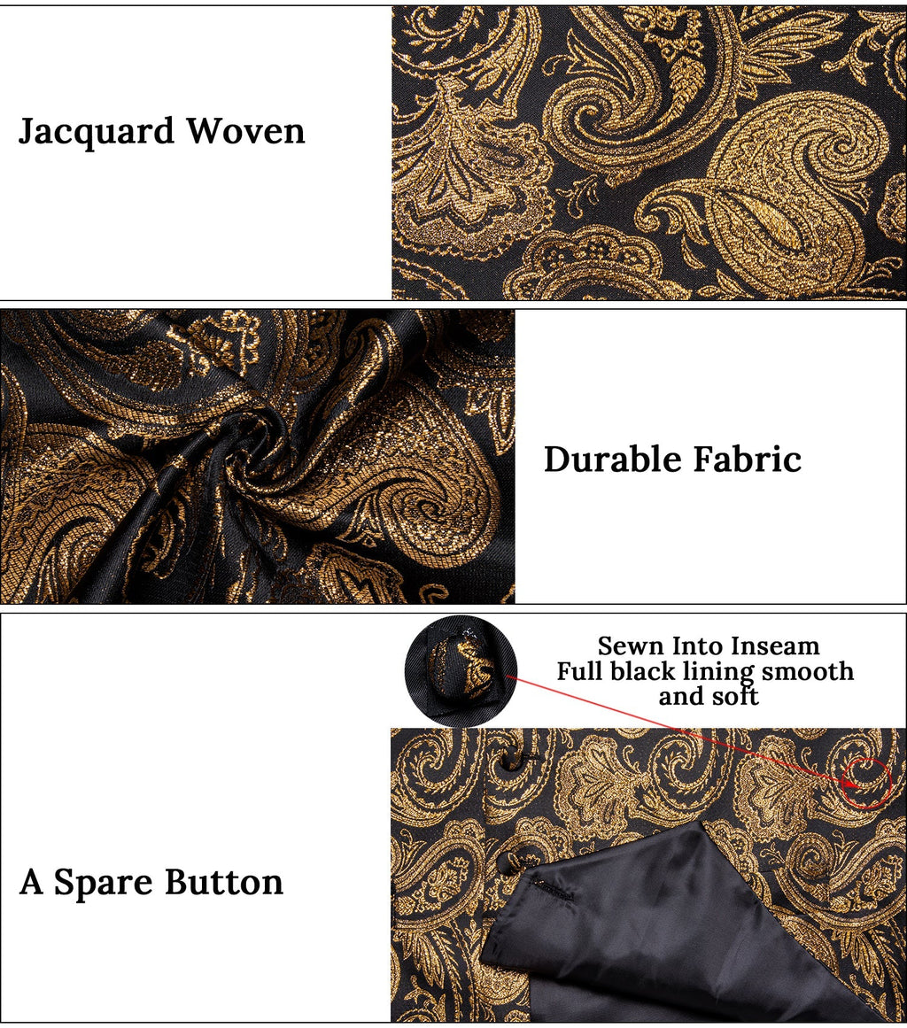 GentCrest Black Paisley Vest Set - Image 5