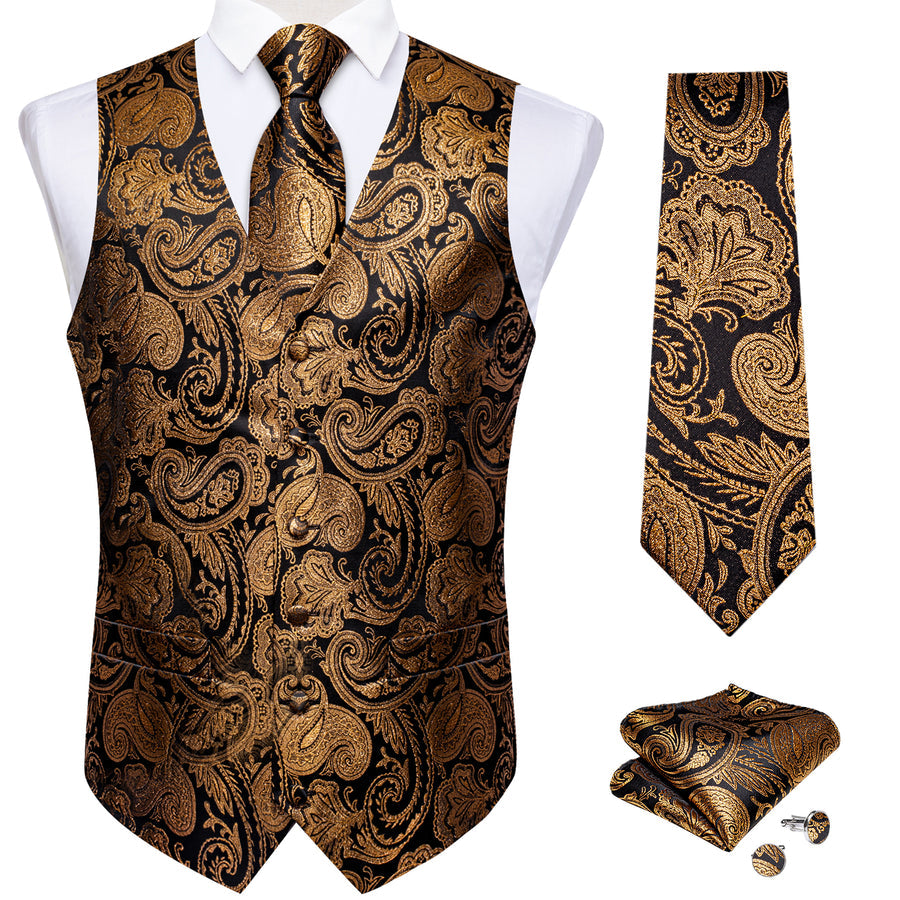 GentCrest Black Paisley Vest Set - Image 2