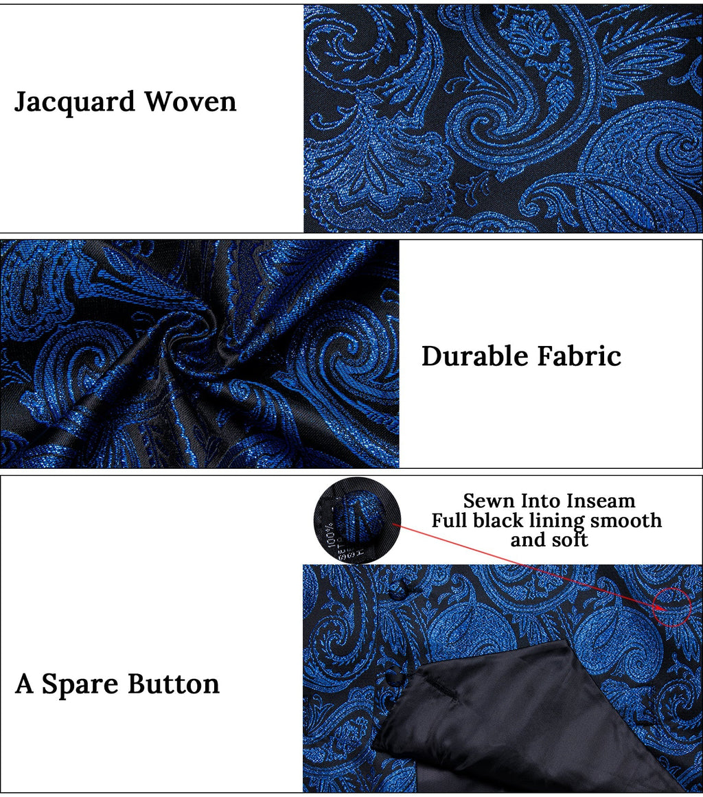 GentCrest Black Paisley Vest Set - Image 5