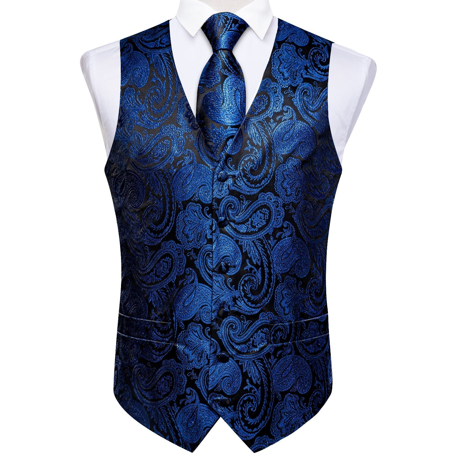GentCrest Black Paisley Vest Set - Image 3