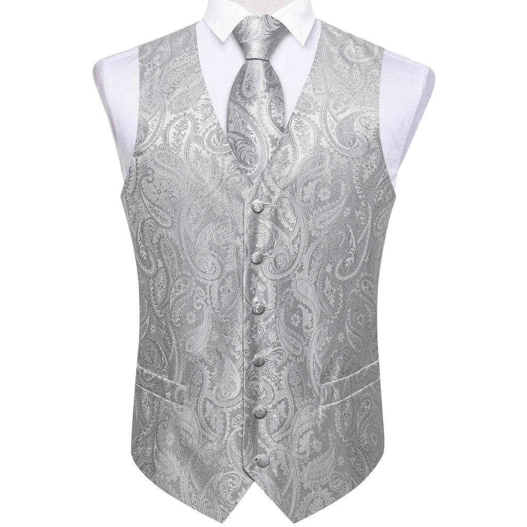 GentCrest Grey Paisley Vest Set - Image 2