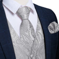GentCrest Grey Paisley Vest Set - Image 1