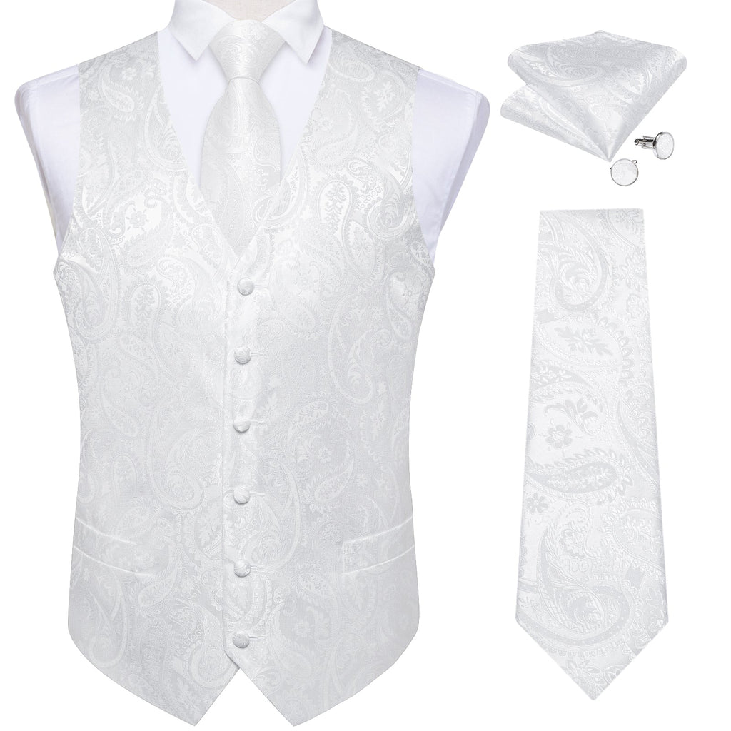 GentCrest White Paisley Vest Set - Image 2