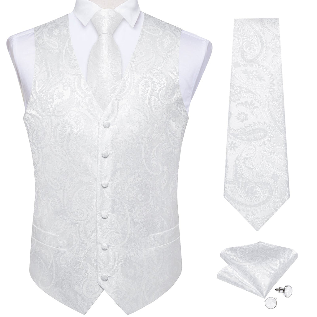 GentCrest White Paisley Vest Set - Image 3