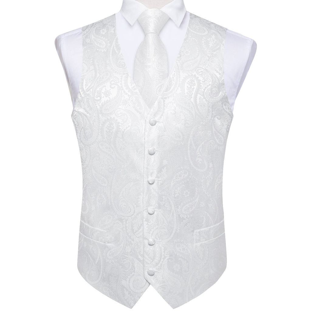 GentCrest White Paisley Vest Set - Image 4