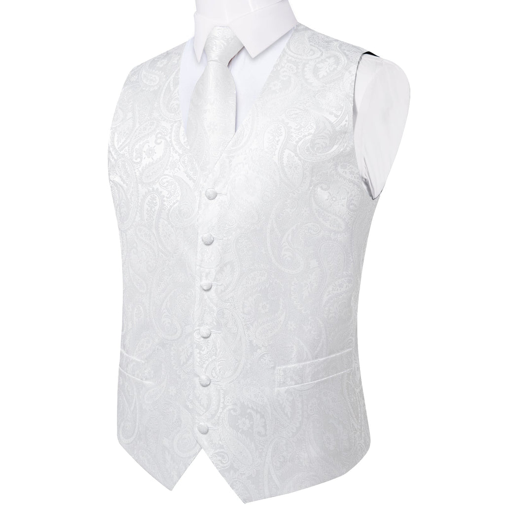 GentCrest White Paisley Vest Set - Image 5