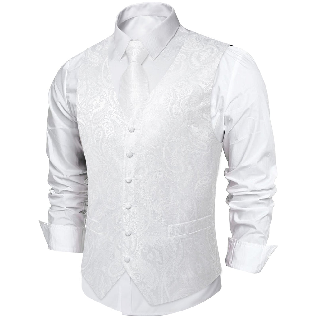 GentCrest White Paisley Vest Set - Image 8