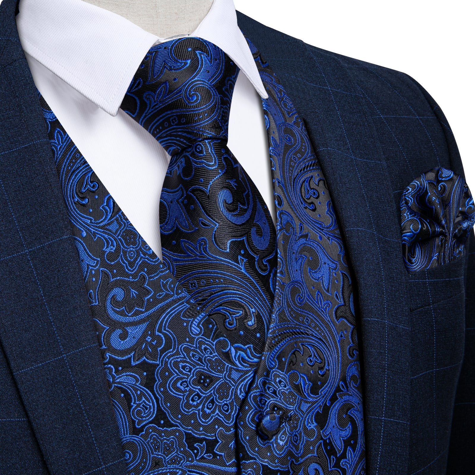 GentCrest Black Paisley Vest Set - Image 1