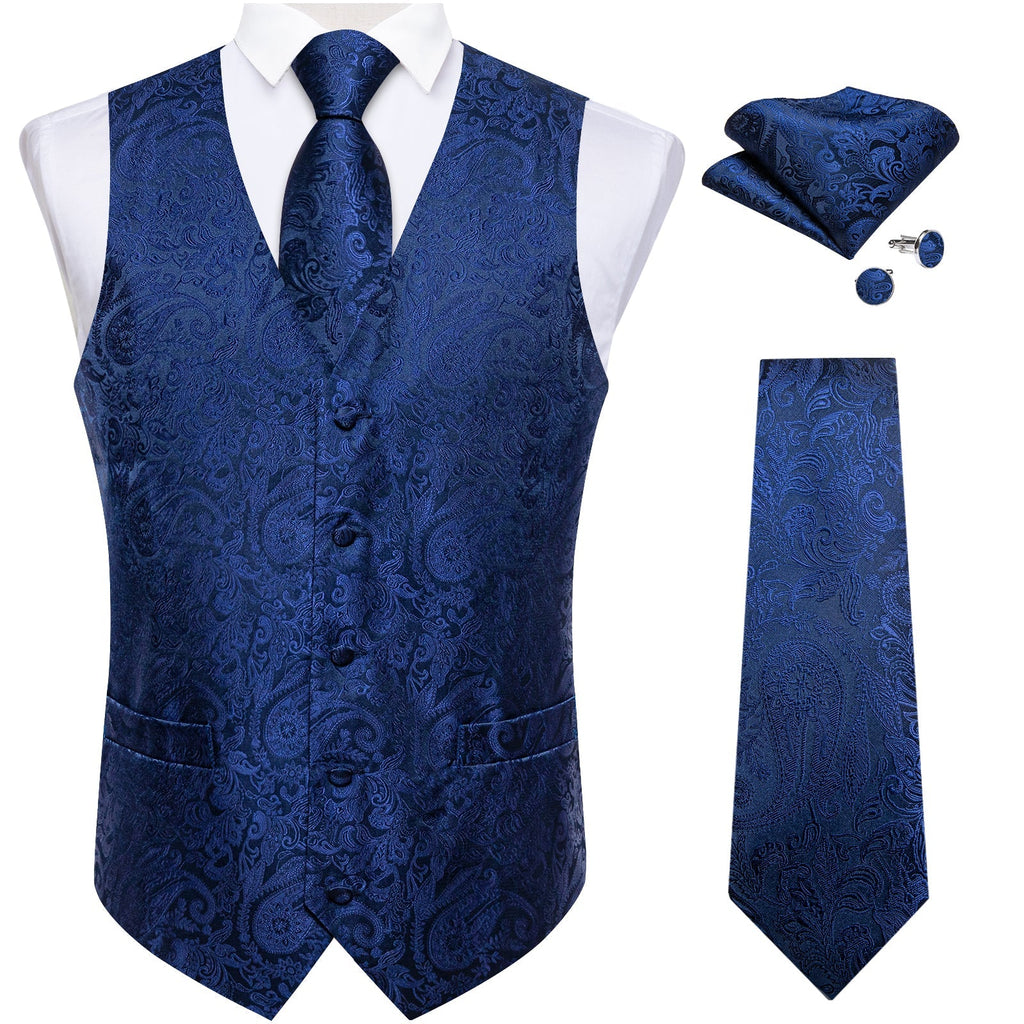 GentCrest Blue Paisley Vest Set - Image 5