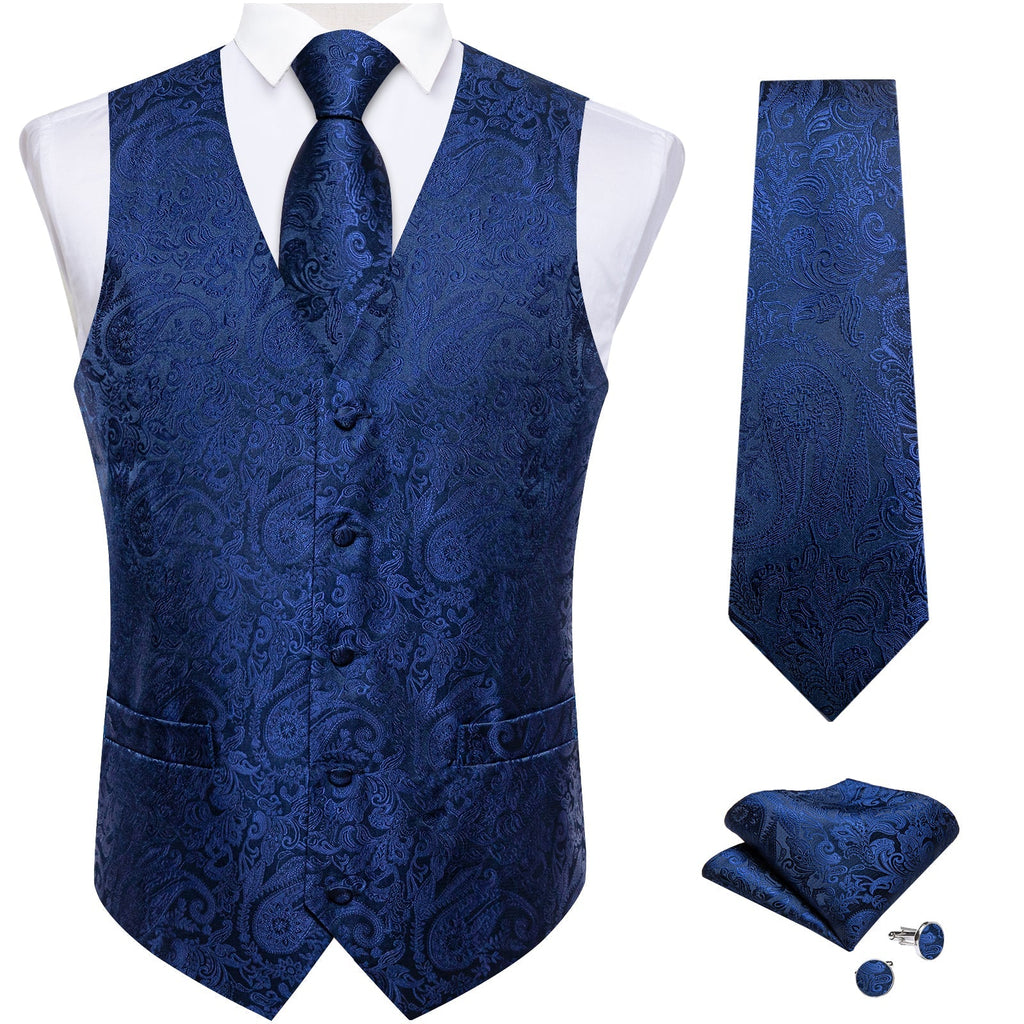 GentCrest Blue Paisley Vest Set - Image 2