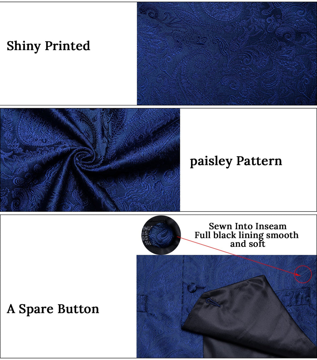 GentCrest Blue Paisley Vest Set - Image 7