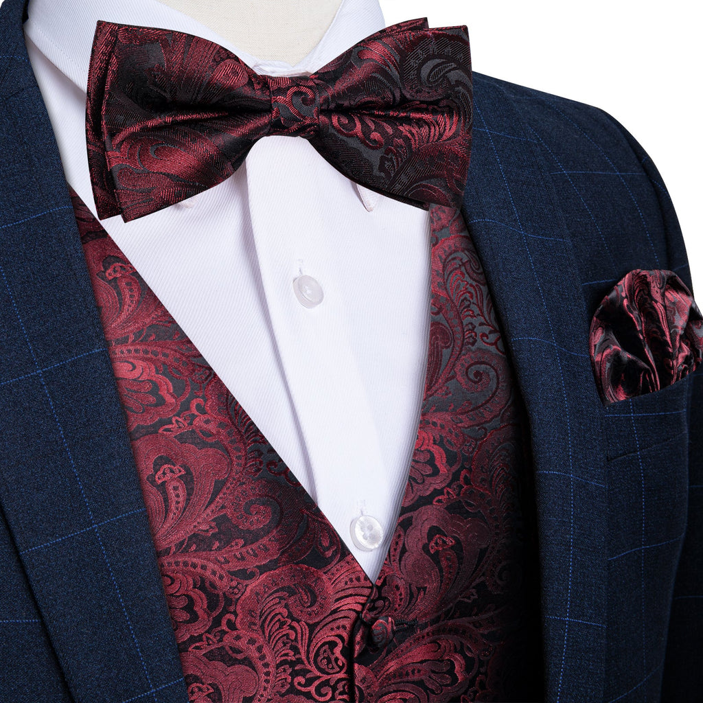 GentCrest Black Paisley Vest Set - Image 1