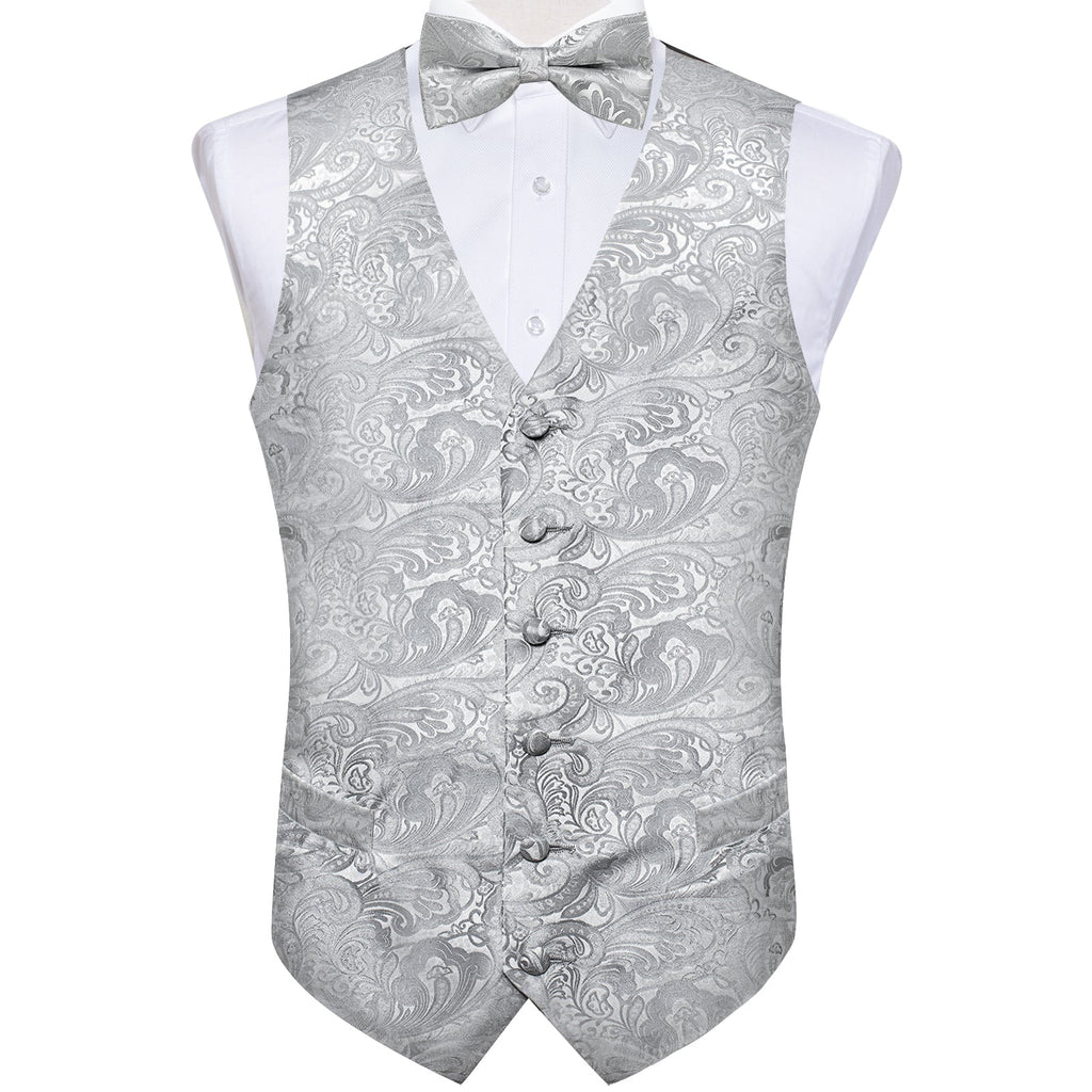 GentCrest Grey Paisley Vest Set - Image 4