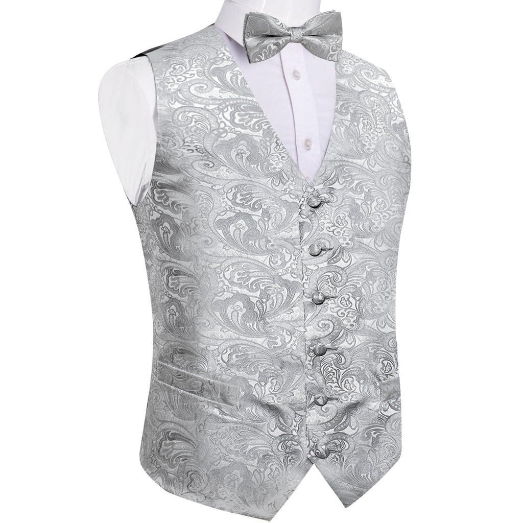 GentCrest Grey Paisley Vest Set - Image 3