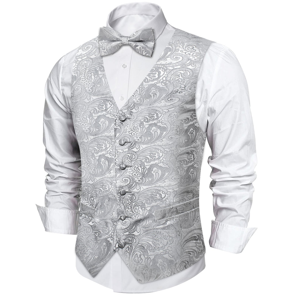GentCrest Grey Paisley Vest Set - Image 2