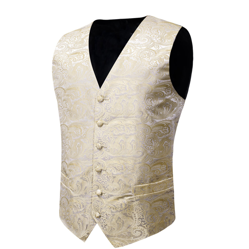 GentCrest Beige Paisley Vest Set - Image 4