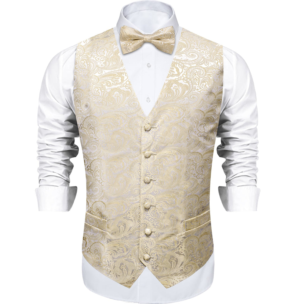 GentCrest Beige Paisley Vest Set - Image 1