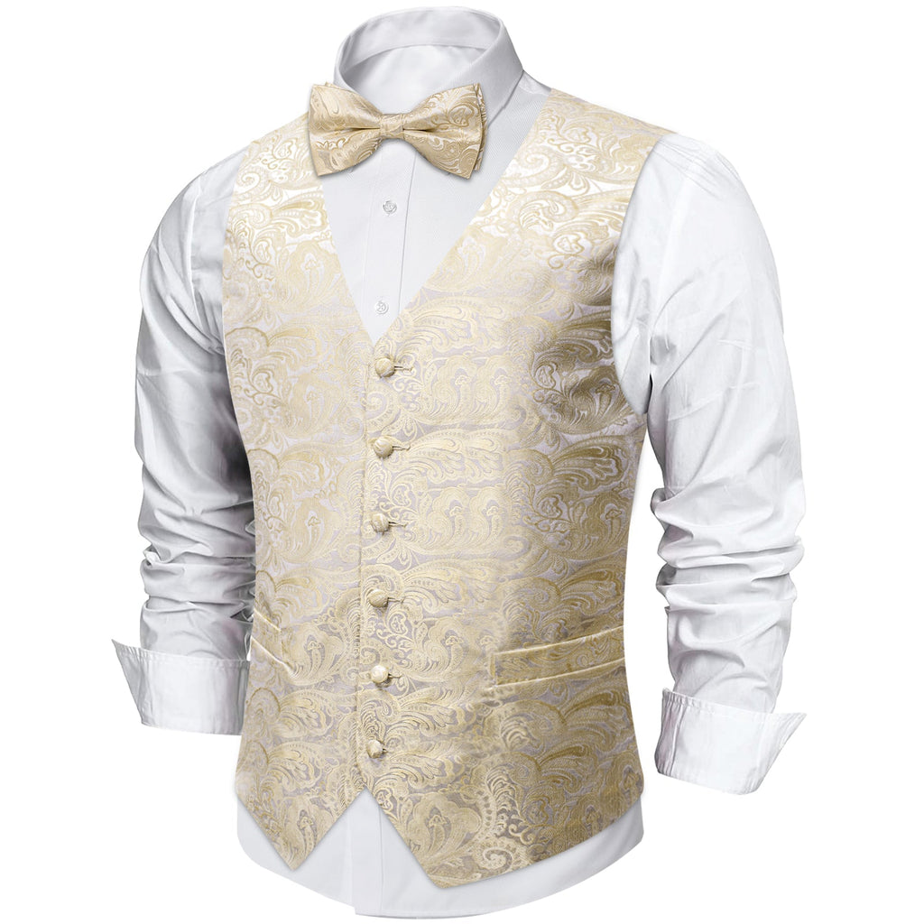 GentCrest Beige Paisley Vest Set - Image 2