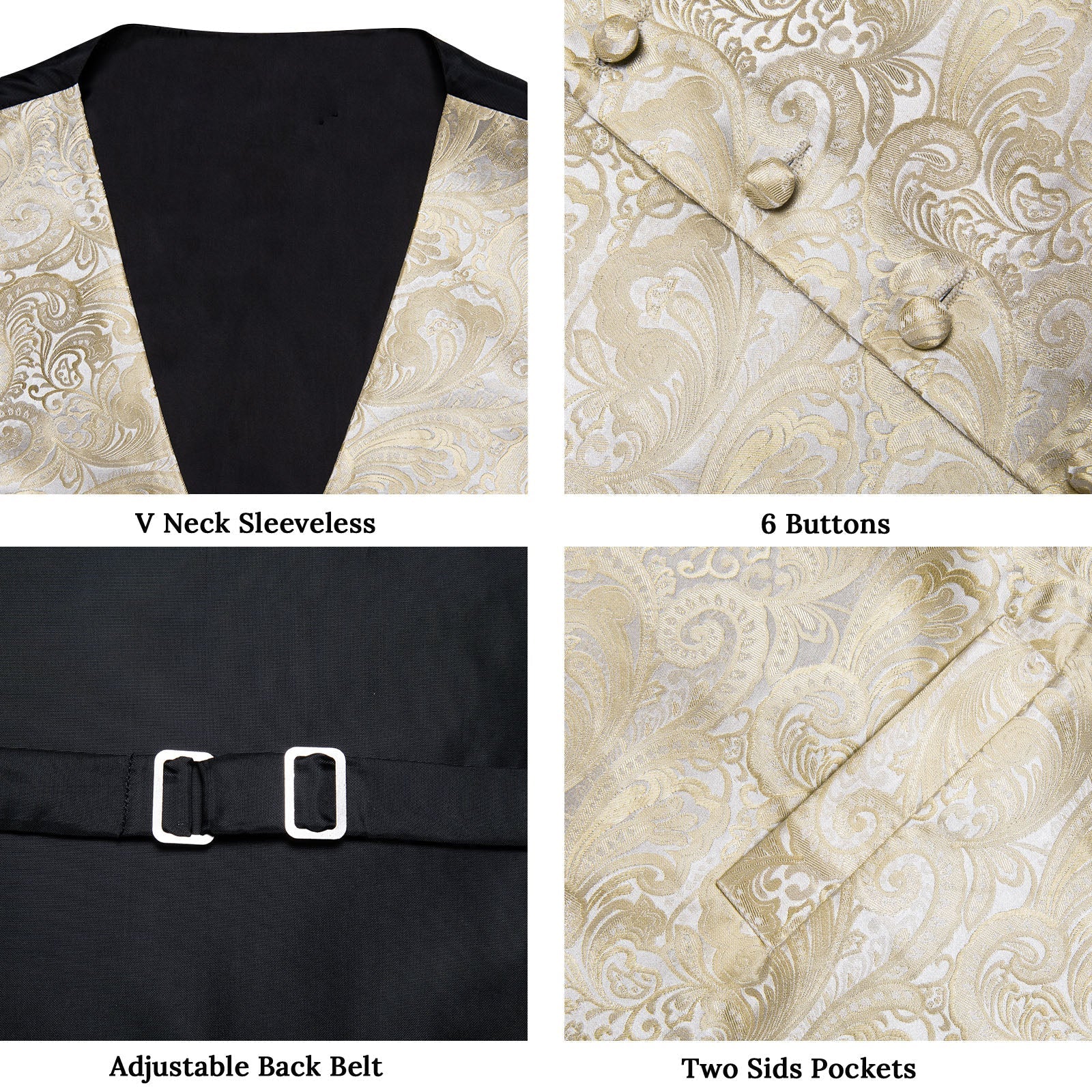 GentCrest Silver Paisley Vest Set - Image 11